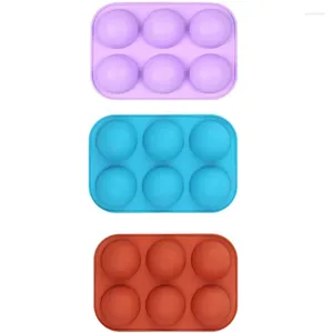 Pişirme Kalıpları 3 Packs Orta Yarı Küre Silikon Kalıp Çikolatalı Kek Jöle Dome Mousse