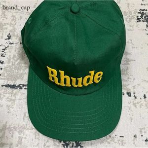 rhude 2024 Модельер Кепки Мужчины Женщины Повседневная Желтая Пена Буквы Бейсболка Открытый Шляпа Регулируемая мужская кепка бейсболка дизайнерская кепка