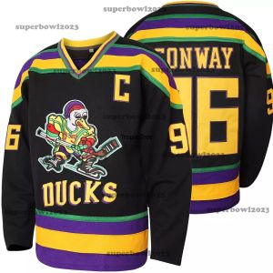 Charlie Conway Jersey Mighty Ducks Hokey Jersey 99 Adam Banks Jersey Klasik Sport Sweater Tüm Dikişli Yeni Renk ABD Boyutu S-3XL