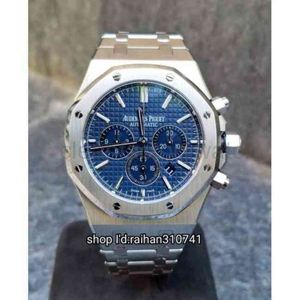 Audemar Watch Clean-Factory Luxury Mens Mekanik 1 Yüksek Quility Kronograf Fonksiyon Erkekler İsviçre ES Marka Bilek Swatch