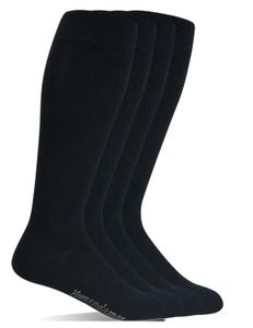 Yomandamor Mens Bamboo Широкий топ над носками для носков для теленка 4 пары L Size Suits для всего сезона 240321