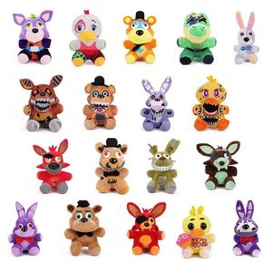 Geceler Kalite Yeni Yüksek Teddy Midnight Harem Harem Bear Peluş Oyuncak Beş Bonnie Bear's Freddy Fazbear Foxy Altın Mangle Freddy's18cm Vlua