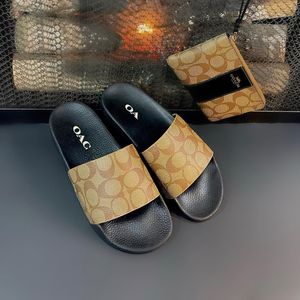 Классический COA CH Slippers Sandal Men Женщины цветочные повседневные туфли Slide Luxury Bool Bool Новый стиль резиновый лох летний пляж Дизайнер Ползунки Flat Sandale Man Mule Box