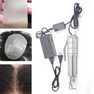 Konektörler 5 İğne Elde Taşınan Saç Enjeksiyon Makinesi PU kafa derisi peruk ve dantel malzeme enjeksiyonu insan saç