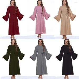 Бальные платья с длинным рукавом, зима-осень, мусульманское исламское платье, черное мягкое платье макси для девочек, оптовая продажа, с боковыми карманами