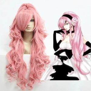 Wigs Hairjoy sentetik saç vokaloid luka cosplay peruk pembe kırmızı kıvırcık peruk at kuyruğu ücretsiz gönderim