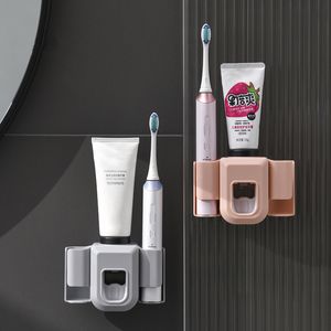 Elektrikli diş fırçası tutucu çift delikli duvar diş fırçası organizatör diş fırçası standı fırça tutucu banyo aksesuarları yfa2043