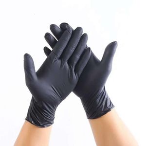 İsteğe bağlı lateks tek kullanımlık özellikler 100pcs/paketi nitril kaymaz anti-asit anti-asit B sınıfı kauçuk eldiven temizleme eldivenleri s