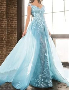 Vkiss 2024 Açık Mavi Sevgiliye Boyun Balo Elbisesi Straplez Sırtsız Katmanlı Yüksek Düşük Resmi Akşam Parti Elbiseleri Vestido