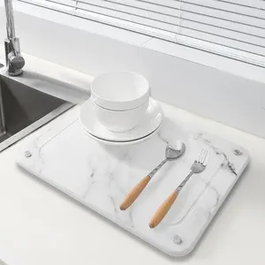 Tappetini da tavolo Tappetino per asciugare con base antiscivolo Gamba in pietra personalizzabile per piano cucina