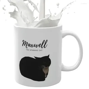 Kupalar kedi kahve 11.8oz maxwell Seramik fincan, sevgili ve tahta tabanı için özel kupa kolay kavrama c-şekilli sap