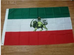 Аксессуары 3x5FT Флаг Империи Ирана Цифровая печать Баннер династии Пехлеви Пользовательские флаги
