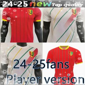 24 25 Futbol Jersey Gine Milli Takım Oyuncu Guins Camano Kante Traore Beyaz Kırmızı 2024 25 Futbol Gömlek Üniformaları Guinee Maillot de Ayak Kitleri Camiseta Futbol Hayranlar 66