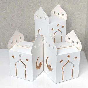 Подарочная упаковка, 30 шт., минималистичные белые бумажные пакеты, коробка-замок, складные полые звезды, идеально подходят для упаковки печенья и конфет