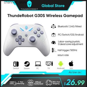 Игровые контроллеры Джойстики Thunderobot G30S Беспроводной игровой геймпад 500 Гц Триггер Холла Вибрация Контроллер видеоигр для Nintendo Switch ПК Android IOSY240322