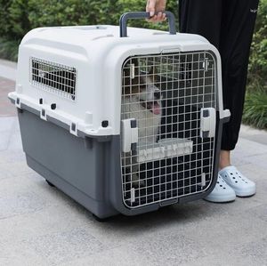 Kedi Taşıyıcıları Toptan Taşınabilir Plastik Evcil Köpek Konsinye Açık Seyahat Hava Taşımacılığı Kutusu