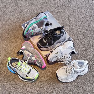 Модные детские нескользящие спортивные теннисные туфли для мальчиков и девочек, детская обувь для папы, модели для пар с толстой сеткой, 10XL Sneakersapp