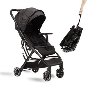 Uçak, tek elle katlanan bebek arabası, yeni doğan bebek bebek arabası için kompakt şemsiye arabası/ayarlanabilir backrest/