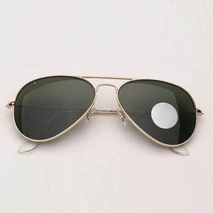 Erkekler için en kaliteli kutuplaşmış pilot güneş gözlüğü gerçek cam lensler klasik güneş gözlükleri deri kutu ile erkek kadın