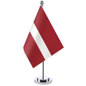 Aksesuarlar 14x21cm Ofis Masası Letonya Banner Letonya Dolap Dolabı Ekran Bayrak Seti