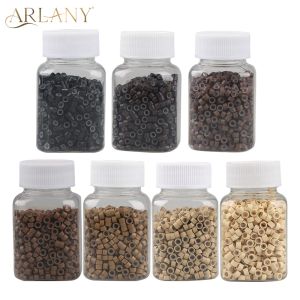 Tüpler 5mm Silikon Mikro Çizgili Halkalar Boncuklar 1000 PCS Mikro Bağlantılar Pro Saç Uzatma Aracı I Tip Saç Stil Berber Salon Accessorie