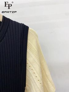 EST Yaz Benzersiz Örme Dres Kısa Kollu Tek Satır Düğmesi İnce Denizkızı Elbiseler Yüksek Kalite 240314