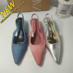 Ucuz Mağaza% 90 İndir Toptan Sonbahar Yeni Kadın Ayakkabıları Yüksek Topuklu Kedi Güzel Hediye Noktalı ZA2024 İşlemeli Pembe Le Denim Renk Bloğu Yüksek Kalite