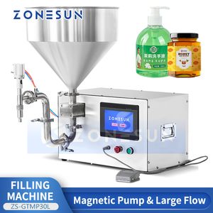 Zonesun Sıvı Doldurma Makinesi Şişesi Dolgusu Bal Şişeleme Ekipmanı Manyetik Pompa Ketçap Ambalajı ZS-GTMP30L