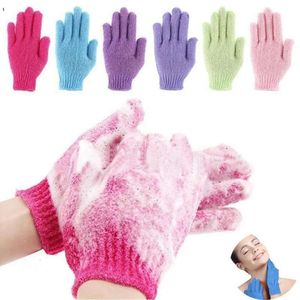 Скрубберы для ванны Пилинг Отшелушивающая рукавица-перчатка Скраб-перчатки Устойчивый массаж тела Губка для мытья кожи Увлажняющая спа-пена FY GG