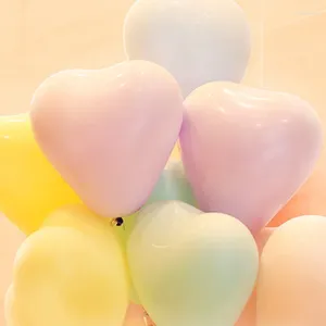 Parti Dekorasyonu 100 PCS 10 inç mat renk kalp şeklindeki makarna lateks balonlar düğün doğum günü dekor yıldönümü malzemeleri çocuk oyuncakları