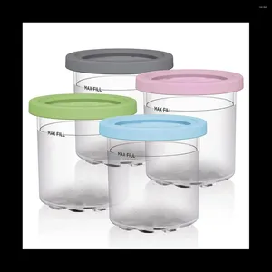 Ложки для мороженого, пинты, контейнеры для чашек с крышками для Ninja Creami NC301 NC300 NC299AMZ Series Maker I i