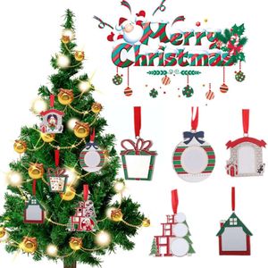 Transfersublimation, Weihnachtswärmerohlinge, Anhänger, hängende Ornamente, Scheiben mit rotem Seil