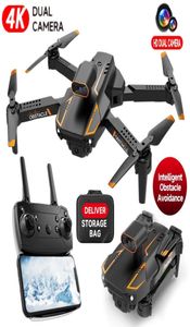 Profesyonel Drone 4K S91 Çift Kameralı Katlanabilir Quadcopter 360 Derece Engel Kaçınma 5G WiFi Vs DJI Mini RC Oyuncak 2205311624175