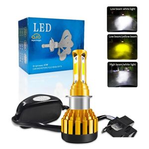 Iluminação da motocicleta H4 LED Farol Bb H6 Ba20D Kit Conversão Hilo Beam 2 Cores 3000K 6000K Motobike Faróis 12V 24V3760625 Dro Dhkqn