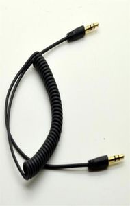 500pcs 3 5mm Erkek - Erkek M M fiş Jack Stereo Kulaklık Ses Sarmal Floro Aux Uzantı Kablosu Yayını Araba için Yayını Konuşma 6626635