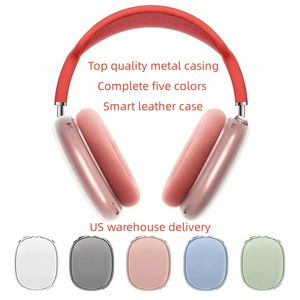 Para AirPods Max Bluetooth Headphones Acessórios AirPod Max fone de ouvido sem fio de qualidade superior ANC Metal Shell Silicone Anti-Drop Protective Case