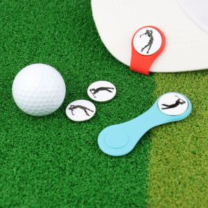 Aids 2 + 4 Stück/Set Silikon-Golfball-Marker, Kappen-Hut-Clips mit magnetischer Befestigung, Taschenrand, Kleidung, Hosen, Zubehör, Markierungshalter