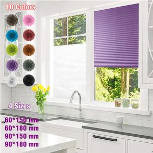 Kepenkler 10 Renk Kendi Yapay Karartma Karartılmış Kağıt Gölgeli Pileli Körükler Mutfak Banyo Ofis Balkon Pencereleri Tonları