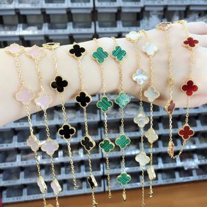 Yaprak yonca kolye tasarımcısı mücevher klasik moda bayanlar sevgi yonca kolye kolye enfes mikro inişli şanslı mücevher kızlar yıldönümü düğün hediyesi