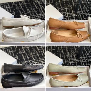 Satır lucca deri moccasins loafer tasarımcı kadınlar rahat elbise moda domuz burun bale ayakkabı yüksek kaliteli deriler boyut 35-40