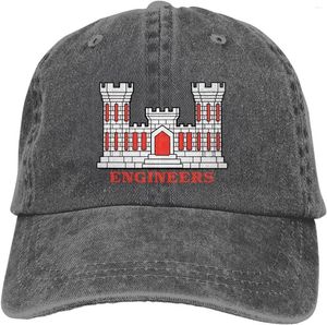 Бейсбольные кепки Army-Engineers-(Castle) Ковбойская кепка Casquette Dad Hat Бейсбольная черная для мужчин и женщин