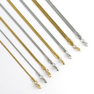 Genişlik 2/3/4/5mm tasarımcı bilezikler kadın trend klasik yılan zinciri altın renk Paslanmaz çelik bilezik erkekler için mücevher hediyesi