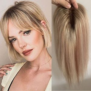 Топперы Remy Hair Topper 120 Плотность Натуральный Шиньон Зажим Для Наращивания Волос Парик из Человеческих Волос Для Женщин Ombre Blonde Mix Colors