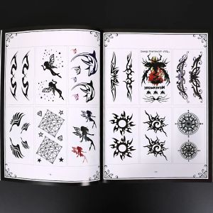 Aksesories Dövme Albüm Kitabı Beş Yıldız İngilizce Mektup Sembolü Küçük Logo Kafatası Kelebek Kedi Mektubu Dövme Aksesuarları Malzemeler