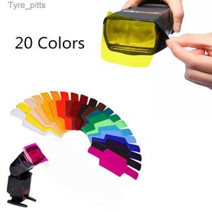 Filtreler 20 adet flaş renkli jel filtre seti üst renk filtre seti renkli kağıt kamera fotoğrafçılığı jel filtresi2403