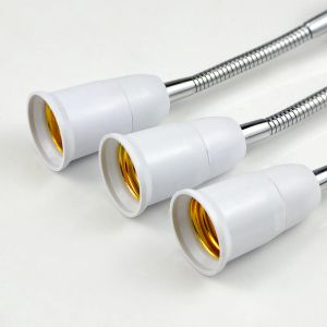 Suporte de lâmpada led flexível, 20cm, 30cm, 40cm, 50cm, 60cm, e27 para e27, soquete de luz, 110v-220v, conversor de suporte de lâmpada led