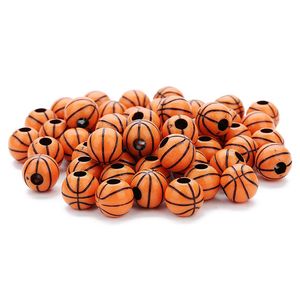 Akrilik Plastik Lucite 50pc/Lot Futbol Beyzbol Basketbol Tenis Boncukları Spor Top Aralayıcısı Bilezik Kolyesi için Uygun Diy Takı Maki Dhbyz
