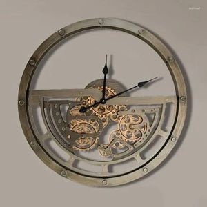 Настенные часы, винтажные декоративные железные часы индустриальной эпохи, креативные металлические шестерни, настенные часы для дома, гостиной, подарок