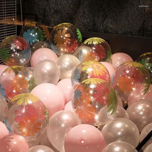 Parti dekorasyonu 50pc çok renkli net baskı balon yıldız lateks Noel çocukları için set set düğün dekoru düğün dekor bebek duş pembe