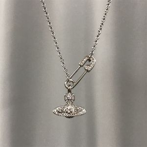 Дизайнерская булавка Lin Zhou, полная бриллиантовая цепочка Сатурна, женская блестящая булавка с бриллиантами, многоуровневая цепочка-воротник